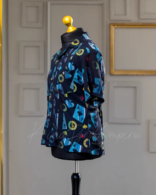 Unleash your inner cardsharp with the Playing Cards Revere Short Sleeve Shirt – a sartorial masterpiece crafted by the visionaries at 👑 King Bro Empire. Shop 🛒 at https://www.kingbroempire.com/shop or Call ☎  447838239617

This isn't merely a shirt; it's a deck of style, meticulously designed to infuse a touch of playfulness into your wardrobe while maintaining the sophistication that defines our brand. 
#CardStyle #KingBroChic #PlayfulFashion #DeckedInStyle #shirts #shirts #kingbroempire #clothingbrand #fashion #Style  #clothing #themirrorcollection