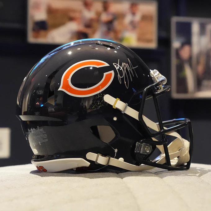 DJ Moore signed helmet
