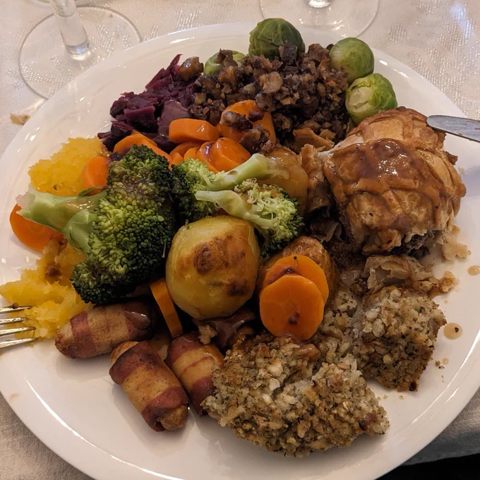 Plant based Christmas dinner 