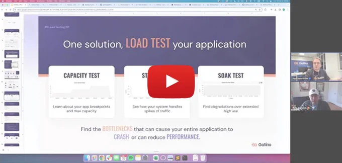 Webinar screen shot in the background, youtube play button over it