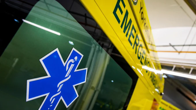 Back of emergency ambulance