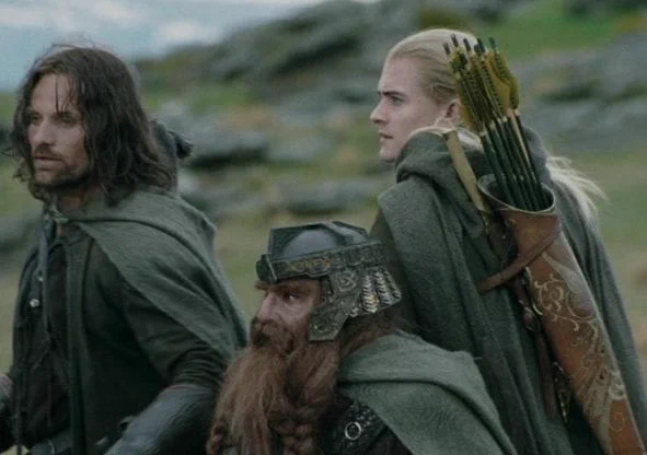 Aragorn Gimli and Legolas