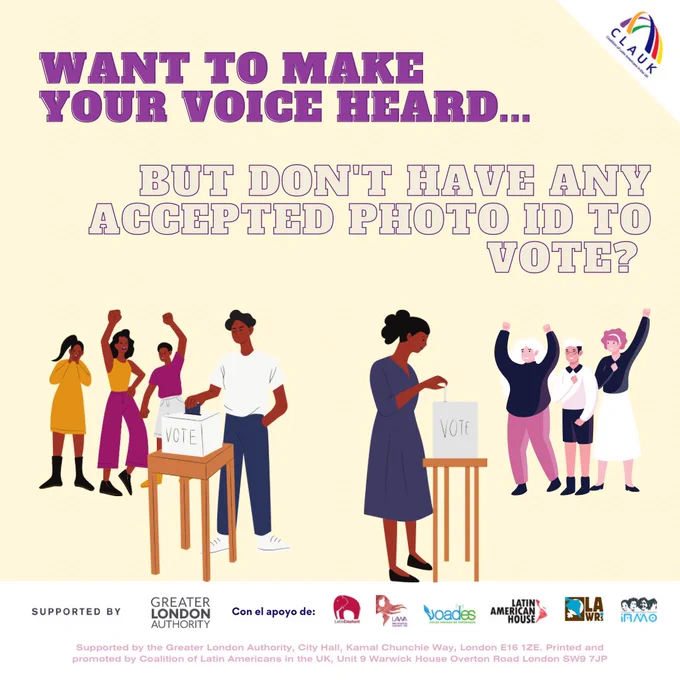 WANT TO MAKE YOUR VOICE HEARD...
BUT DON'T HAVE ANY ACCEPTED PHOTO ID TO
VOTE?
