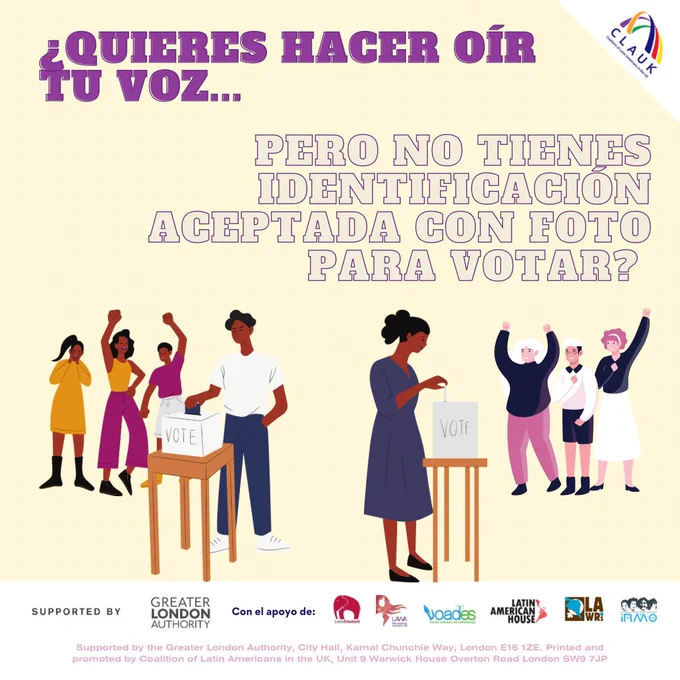 ¿QUIERES HACER OIR
TU VOZ...

PERO NO TIENES IDENTIFICACION
ACEPTADA CON FOTO
PARA VOTAR?