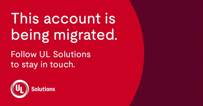 Please follow @UL_Solutions for the latest news and updates. 