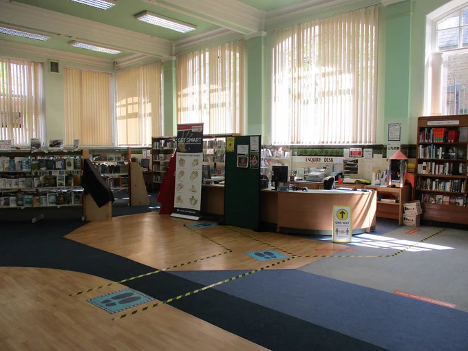 Interior of Accrington library