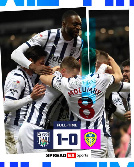 Full-time, 1-0, in home colours.