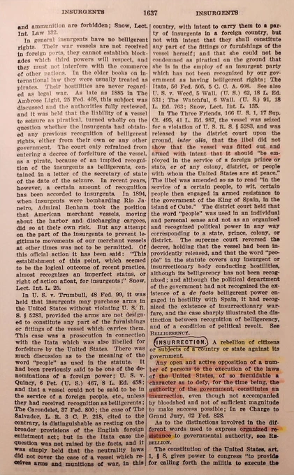 Definition of Insurrection.
Bouviers Law Dictionary Third Revision.
Copy in hand.
All Rights Reserved.
