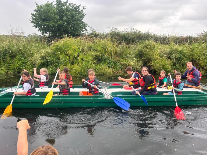 Cub Scouts Canoeing on the Exeter Canal