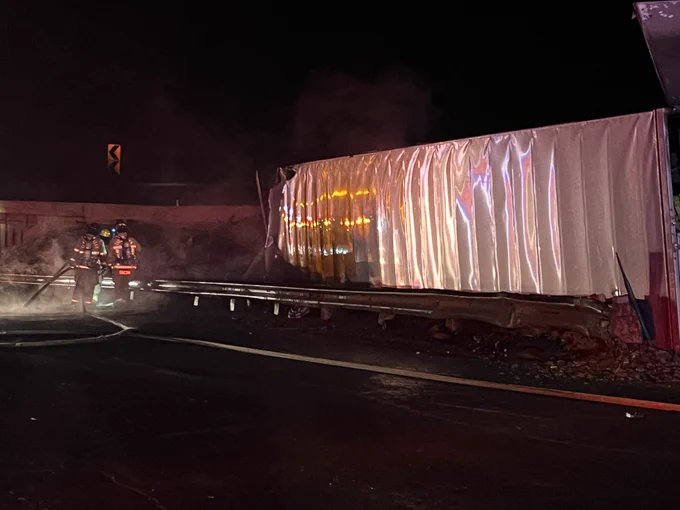 A crashed semi