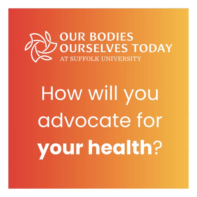 An orange to yellow gradient background with white border. At the top is the OBOS Today logo with the following question underneath in white: “How will you advocate for your health?” 
