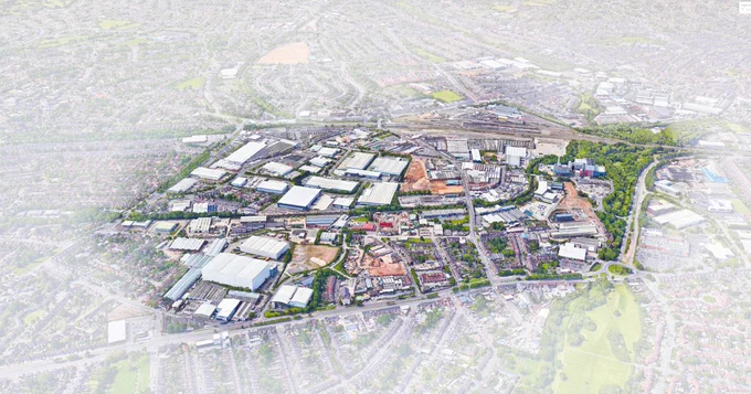 Aerial view of Tysely Energy Park