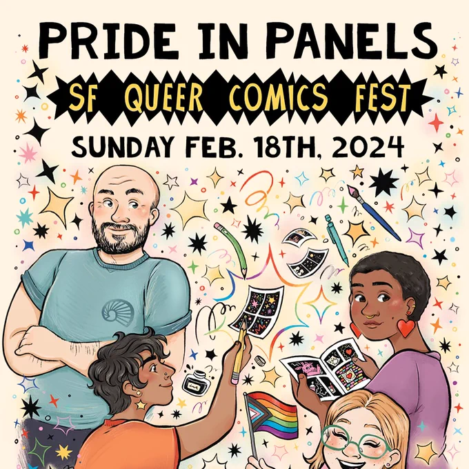 Pride in Panels Feb 18 poster