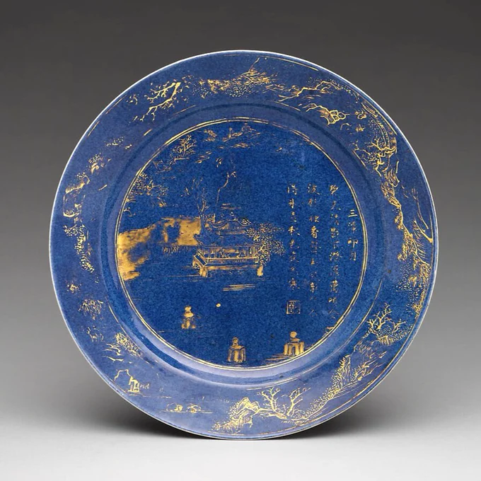 Plato con paisaje del Lago del Oeste
Porcelana
Principios del siglo XVIII
China
The Metropolitan Museum of Art, Nueva York 