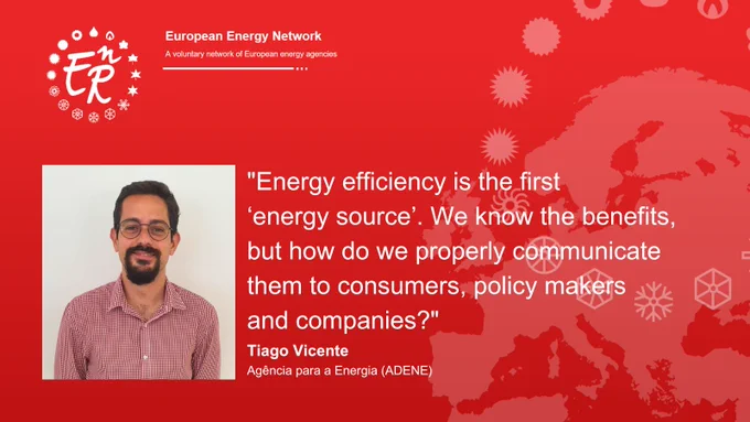 Tiago Vicente working in the Training, Information and Education Department within ADENE – the Portuguese Energy Agency: “Energy efficiency is the first 'energy source'. We know the benefits, but how do we properly communicate them to consumers, policy makers and companies?"