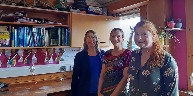 Meet Maureen, Claire and Heidi (L to R) are the science department at Castlebay Community School