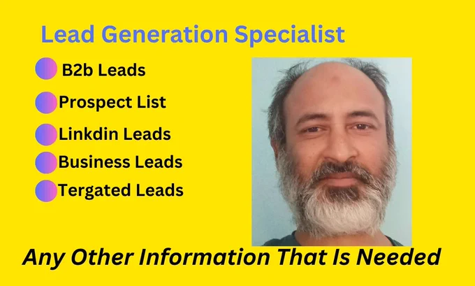 I possess expertise as a lead generation specialist, proficient in utilizing a wide range of tools with utmost precision to generate leads that are 100% verified. I can efficiently extract leads from platforms such as Linkedin, Google Maps, web pages, and numerous other sources within a remarkably short time frame. If there is any additional information required, please let me know.