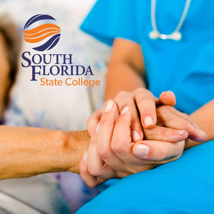 The SFSC logo with a nurse holding a patient's hand.