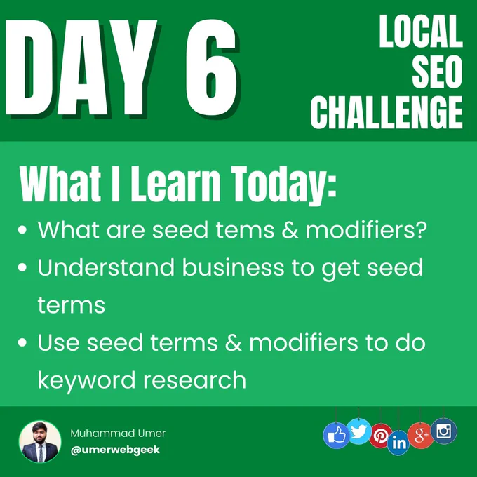 Day 6 of 60 Days Local SEO Challenge - Umer Web Geek