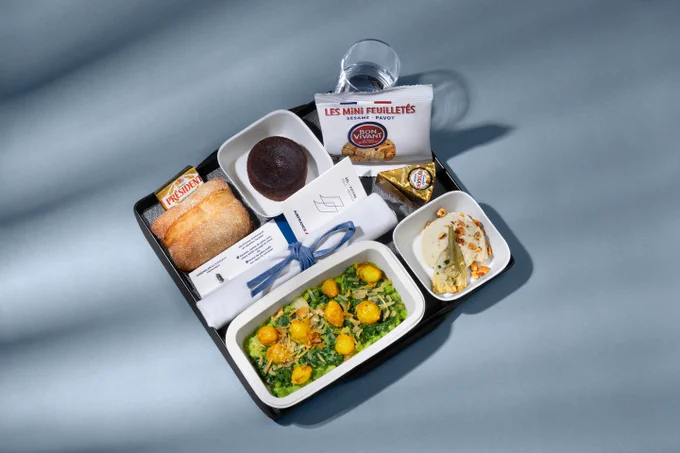 Nouvelle offre en Premium Economy Air France par le chef étoilé Frédéric Simonin