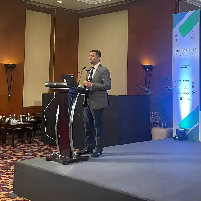 @cybervineet delivering an insightful introductory session to #CyberPeace☮️ at the 20th Annual IFIP WG 11.9 International Conference on Digital Forensics at #NewDelhi highlighting the latest trends, challenges, and innovations in the field of digital forensics.

#cybersecurity #DigitalForensics2024 #IFIPConference #LeadersInCyberSecurity #InnovativeForensics #NewDelhi 