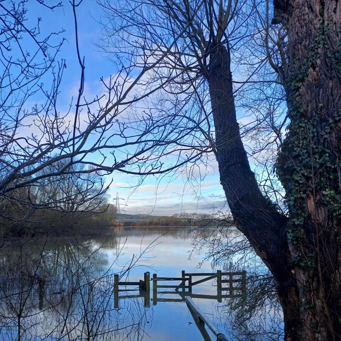 Flooded field in Oxford