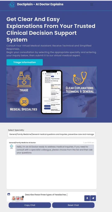 DocSplain.ca website with #DocVision feature