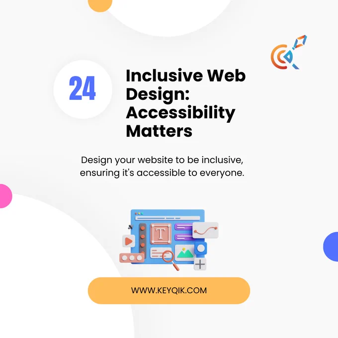 Inclusive Web Design: Accessibility Matters"
Easy Explanation: Design your website to be inclusive, ensuring it's accessible to everyone.

Learning Process:

1. Understand accessibility basics with W3Schools' Web Accessibility.
2. Implement ARIA roles and landmarks for better accessibility.
3. Check MDN's Introduction to Web Accessibility for a comprehensive guide.

If you found this digital journey insightful, share the knowledge and let the digital revolution begin! 🌐✨
#digitalmarketing #website #css #webdesign #webdevelopment #w3schools #WordPressHelp #ResponsiveDesign #debugging #github  #API #SQL #database #Businessman #businesstips #startuplife #enterpreneur