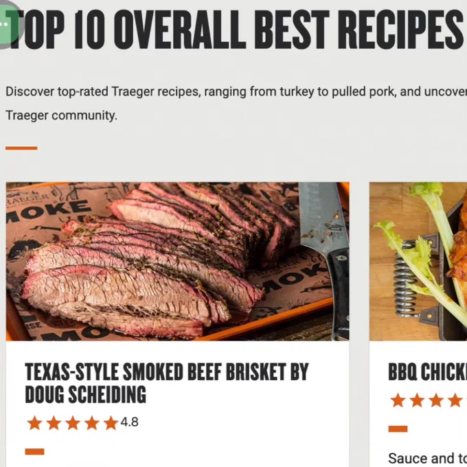 Texas Style Brisket Recipe in Traeger.com Website