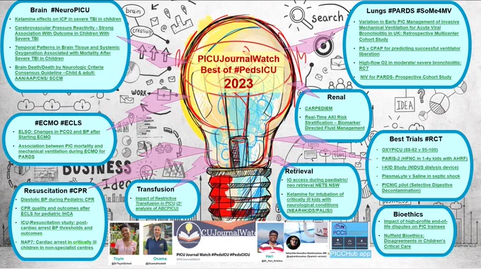 Slide with links to top 25 articles in PICU