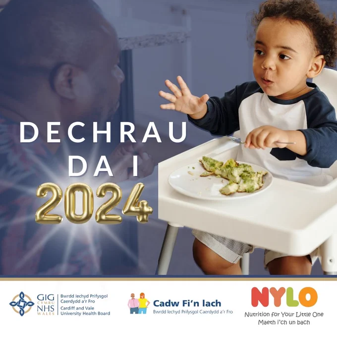 Dechrau Da i 2024
Cadw Fi'n Iach
Bwrdd Iechyd Prifysgol Caerdydd a'r Fro
Maeth i’ch Un Bach (NYLO)