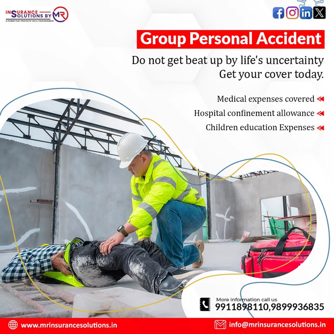 "Empower your team's well-being with 𝐆𝐫𝐨𝐮𝐩 𝐏𝐞𝐫𝐬𝐨𝐧𝐚𝐥 𝐀𝐜𝐜𝐢𝐝𝐞𝐧𝐭 insurance from 𝐌 𝐑 𝐈𝐧𝐬𝐮𝐫𝐚𝐧𝐜𝐞 𝐒𝐨𝐥𝐮𝐭𝐢𝐨𝐧𝐬 – because peace of mind is the best 𝐰𝐨𝐫𝐤𝐩𝐥𝐚𝐜𝐞 perk! Secure your 𝐭𝐞𝐚𝐦'𝐬 𝐟𝐮𝐭𝐮𝐫𝐞 with 𝐆𝐫𝐨𝐮𝐩 𝐏𝐞𝐫𝐬𝐨𝐧𝐚𝐥 𝐀𝐜𝐜𝐢𝐝𝐞𝐧𝐭 coverage from  𝐌 𝐑 𝐈𝐧𝐬𝐮𝐫𝐚𝐧𝐜𝐞 𝐒𝐨𝐥𝐮𝐭𝐢𝐨𝐧𝐬."
.
.
📞𝐂𝐀𝐋𝐋 𝐔𝐒 𝐍𝐎𝐖 = 9899936835
📩 𝐄𝐦𝐚𝐢𝐥 𝐔𝐬: Corporate.care@mrinsurancesolutions.in
.
.
#MRInsuranceSolutions #newdelhi #SafetyFirst #EmployeeWellness #insurance #personalaccidentinsurance #safety #SafetyFirst #EmployeeCoverage  
Office-619/60, Chattarpur Main Road, Opposite, Yes Bank, New Delhi-110074