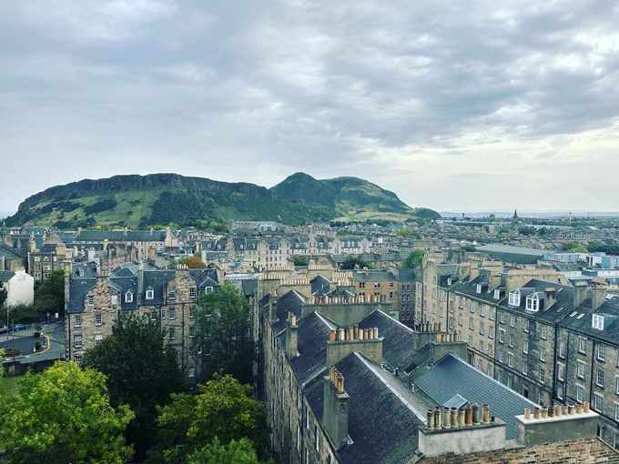 View of Arthur’s Seat from George Square 