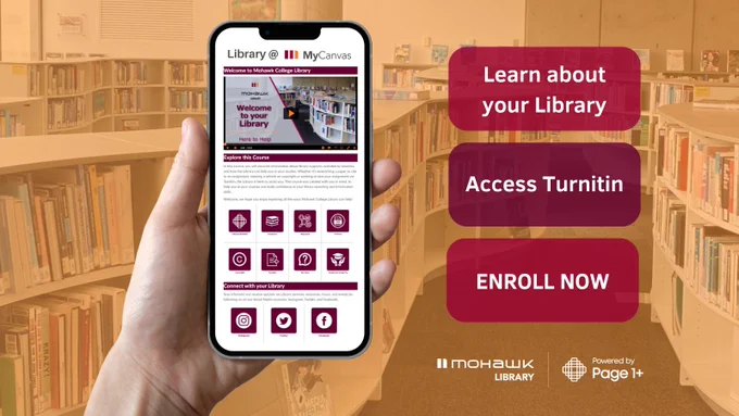 Learn about your library, access turnitin, enroll now
