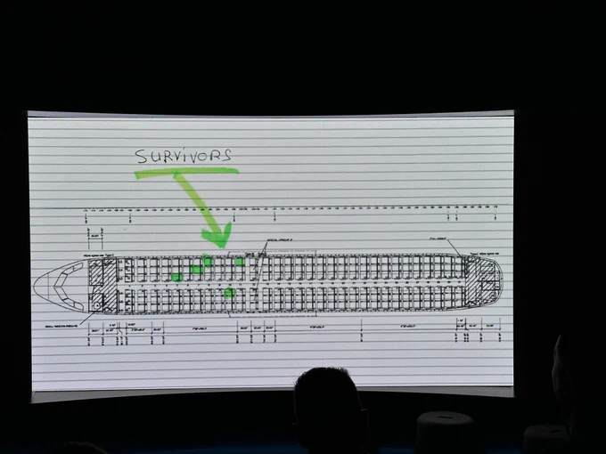 he center starts with a hard-hitting presentation, showing where survivors were seated on the fatal Japan Airlines flight 123