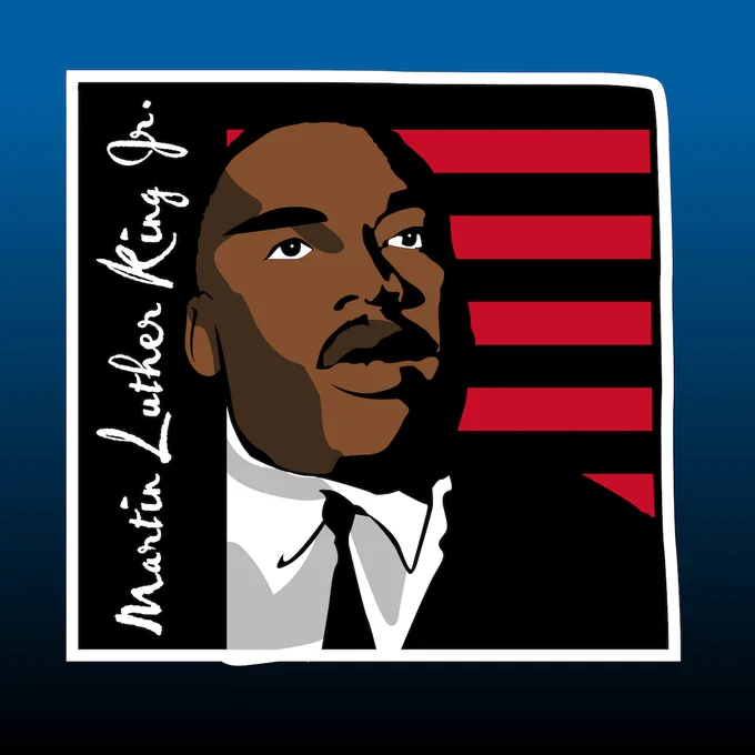 Stylized image of Martin Luther King Jr. 