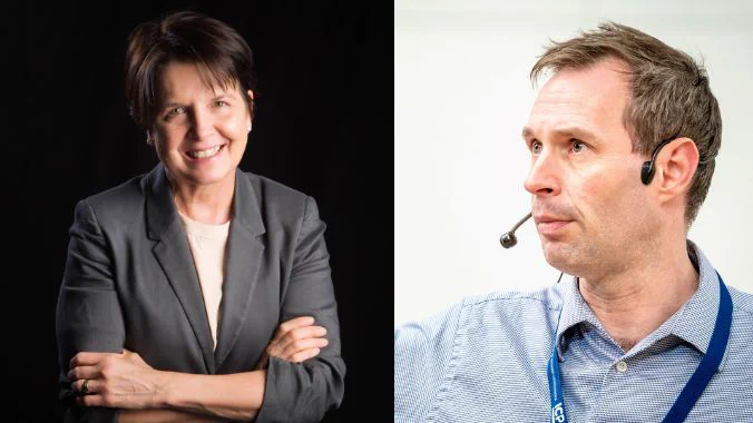 Pictures of Dr Ronelle Mouton, Honorary Associate Professor of Anaesthesia, Translational Health Sciences, Bristol Medical School and Dr Ari Ercole an anaesthetist and intensive care physician, holding a substantive consultant post in neuroscience and intensive care medicine at Cambridge University Hospitals NHS Foundation Trust. 