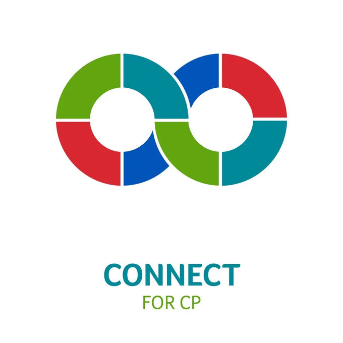 A white background with an icon of an infinity symbol and text below, “Connect for CP”