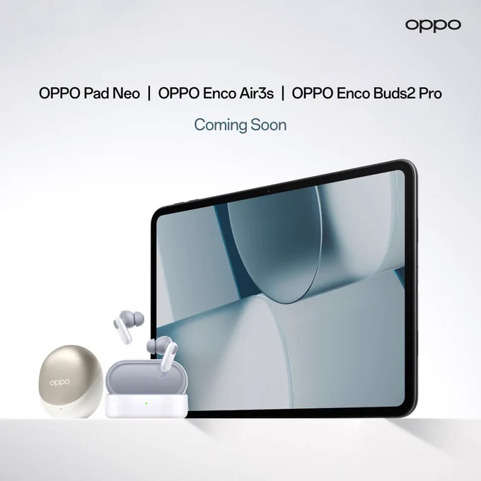 Oppo Pad Neo, Enco Air  3s, Buds 2 Pro launching on January 11