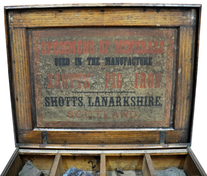 Samples from Shotts Iron Works in our collection. The company benefitted from the profits of slavery. 