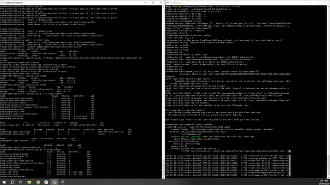 Connection between both worker and master node