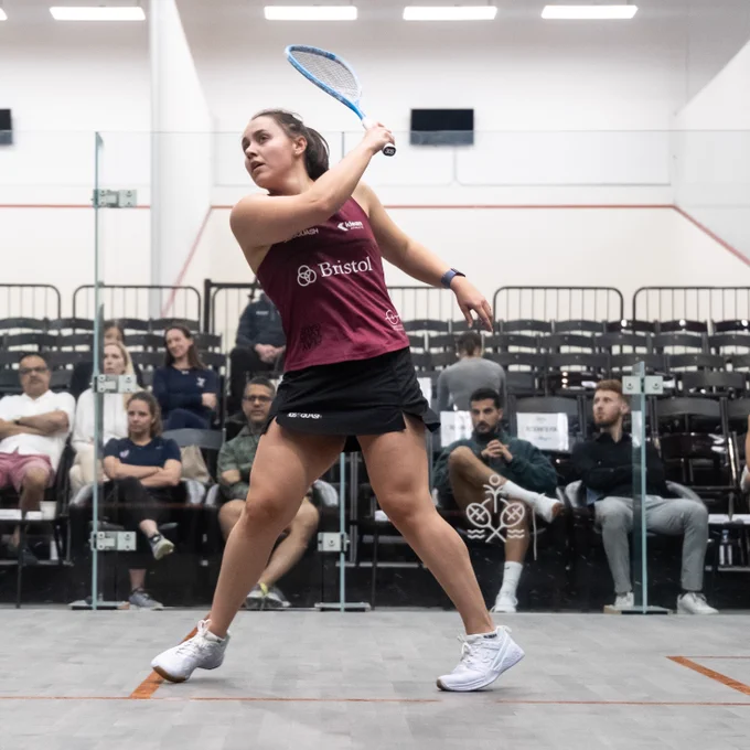 Lucy Beecroft in action at the Florida Open. 