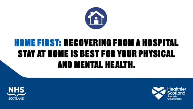 Home first: Recovering from a hospital stay at home is best for your physical and mental health.