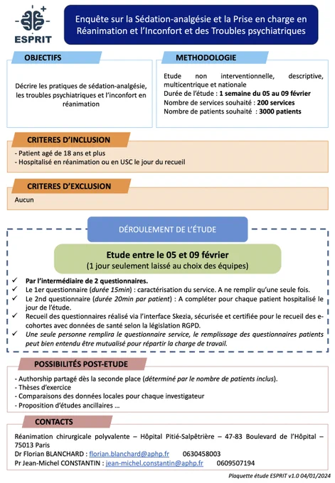 Informations complémentaires sur l'étude ESPRIT