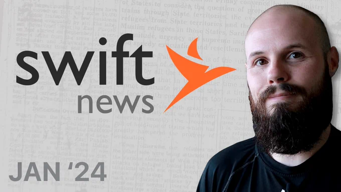video thumbnail with a portrait of Sean and the Swift News logo.