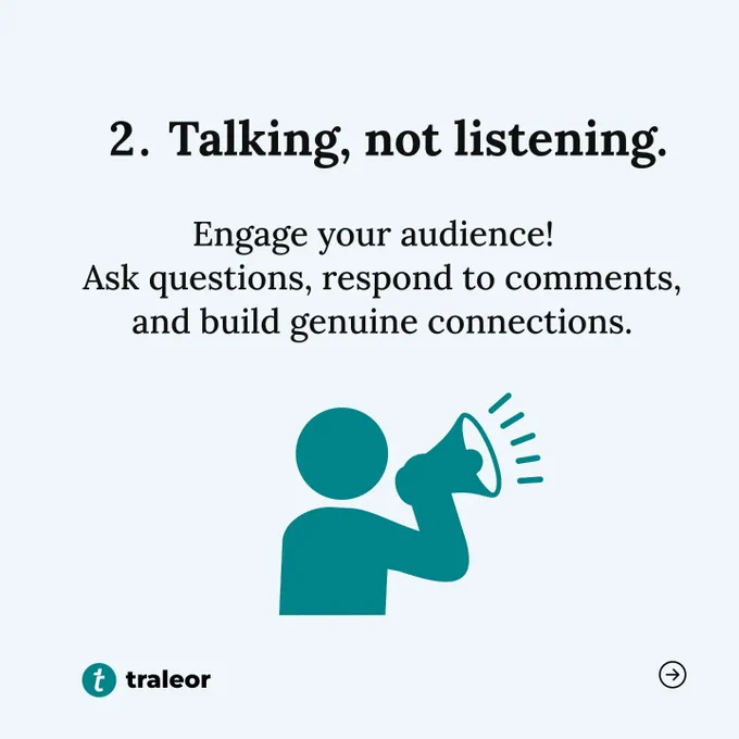 Traleor - 3 Mistakes to Avoid When Building Your Personal Brand in 2024-#2 Avoid Talking and Not Listening 