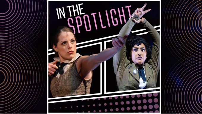 Pictured: Kaylee Harwood & Tahirih Vejdani. Photos by Emily Cooper. Costume and Lighting Design by Bretta Gerecke.