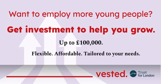 Want to employ more young people? Get investment to help you grow. Up to £100,000. Flexible, Affordable, Tailored to your needs.