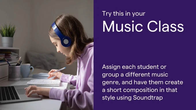 Try this in your Music Class: Assign each student or group a different music genre, and have them create a short composition in that style using Soundtrap