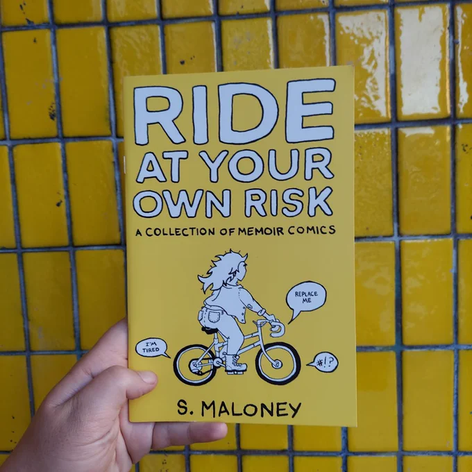 A photo of Sarah Maloney's new comic, Ride At Your Own Risk. 